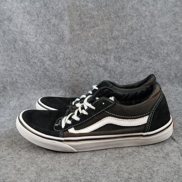 Vans Shoes Womens 8 Sneakers Old Skool Skate Casual Low Canvas Suede Black - Picture 4 of 13